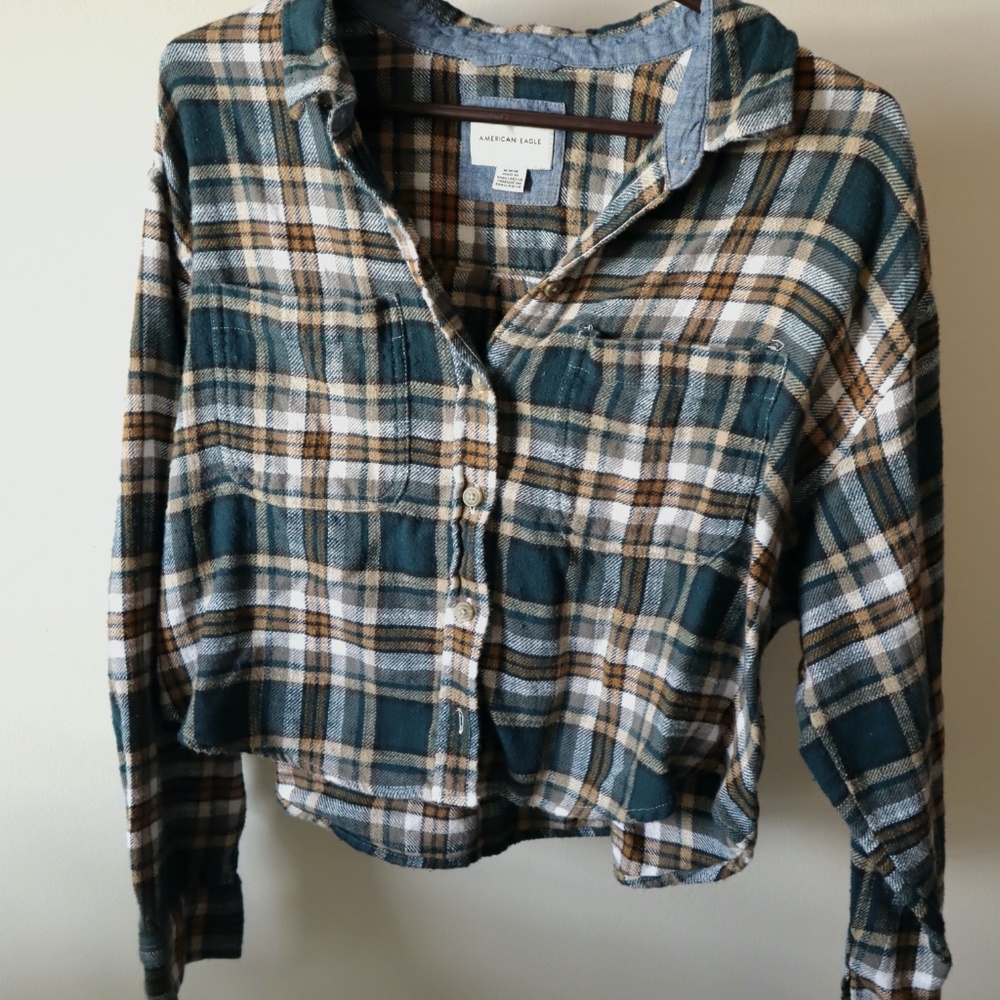 American eagle crop flannel